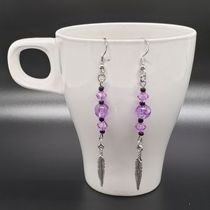 Sterling Silver Feather Earrings